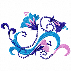 Flowers And Tree Embroidery Design 2